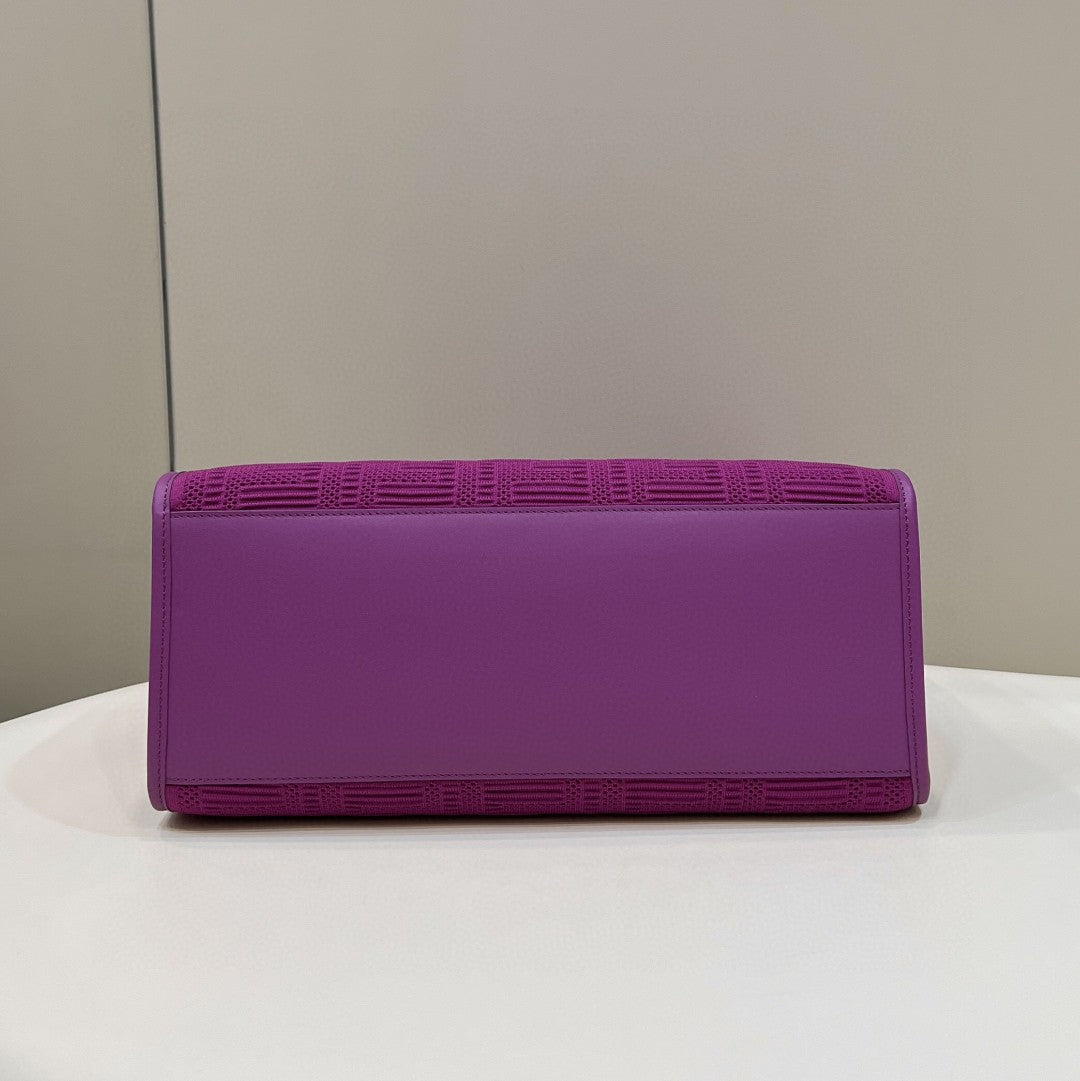 FI Sunshine Medium Purple FF fabric shopper Bag For Woman 31cm/12in 8BH386AHWCF037T