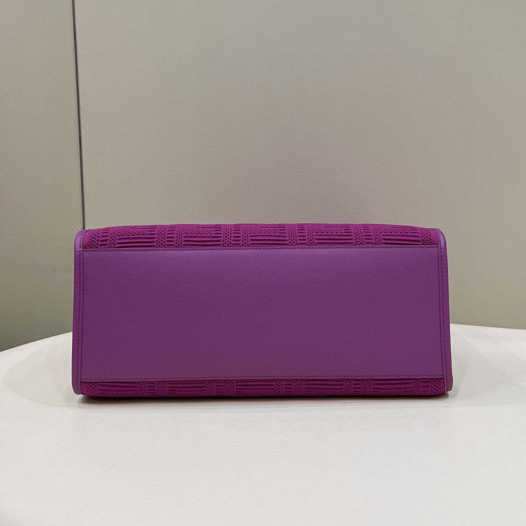 FI Sunshine Medium Purple FF fabric shopper Bag For Woman 31cm/12in 8BH386AHWCF037T