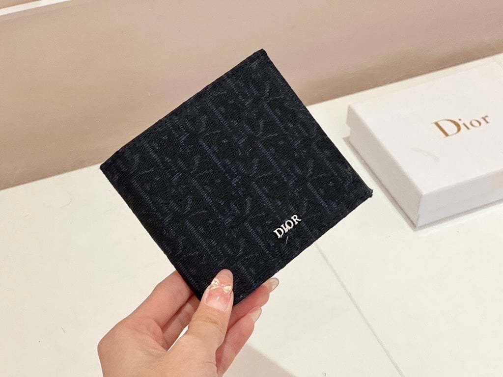 dir WALLET BLACK OBLIQUE JACQUARD 11CM 2ESBH072YSEH03E