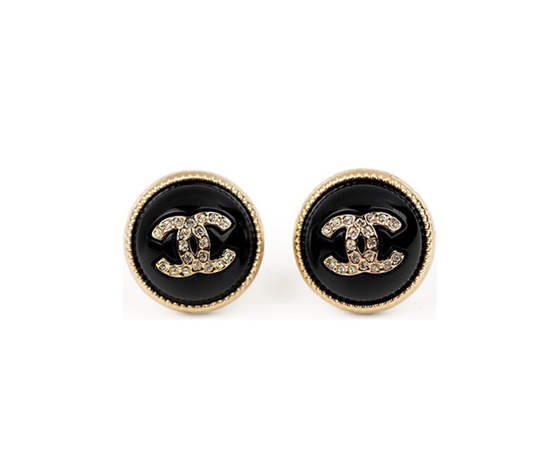 CC CC EARRINGS BLACK