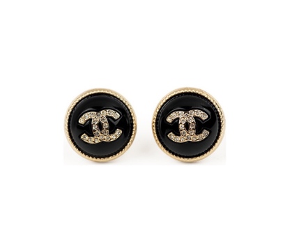 CC CC EARRINGS BLACK