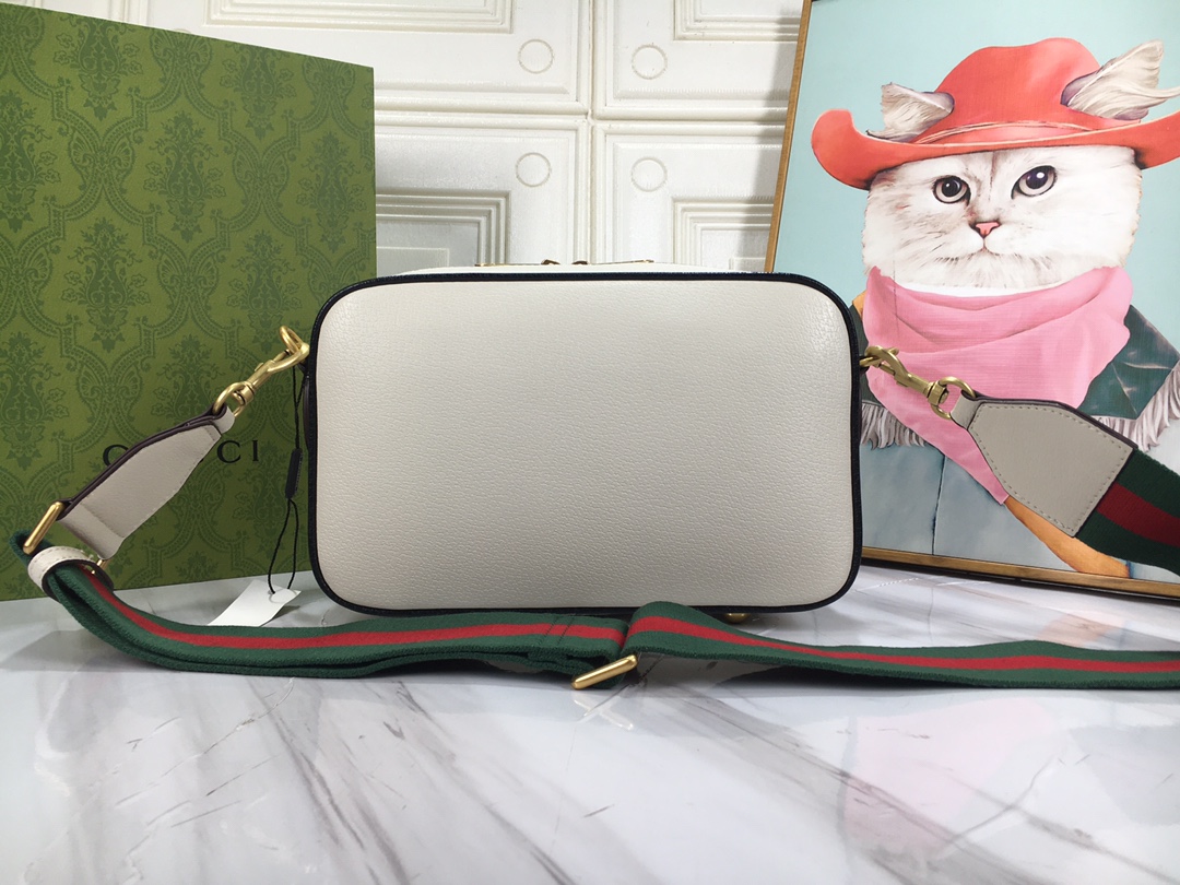 GG x ADIDAS SMALL SHOULDER BAG WHITE 24.5CM 702427 U3ZCT 8727