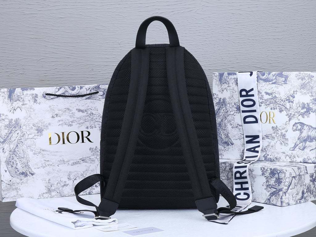 DIR BLACK 40CM RIDER OBLIQUE JACQUARD BACKPACK