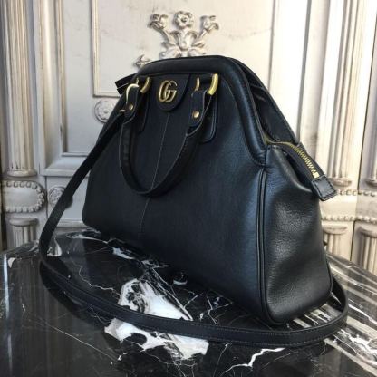 gg Re(Belle) Large Top Handle Bag Black For Women 15.75in/40cm gg