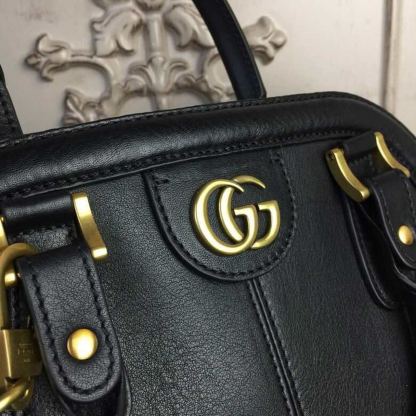 gg Re(Belle) Large Top Handle Bag Black For Women 15.75in/40cm gg