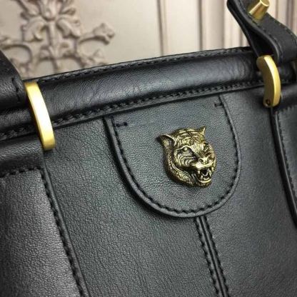 gg Re(Belle) Large Top Handle Bag Black For Women 15.75in/40cm gg