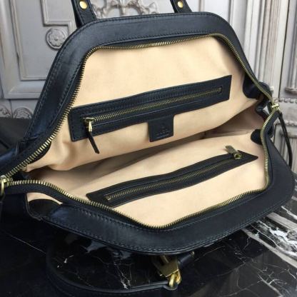gg Re(Belle) Large Top Handle Bag Black For Women 15.75in/40cm gg