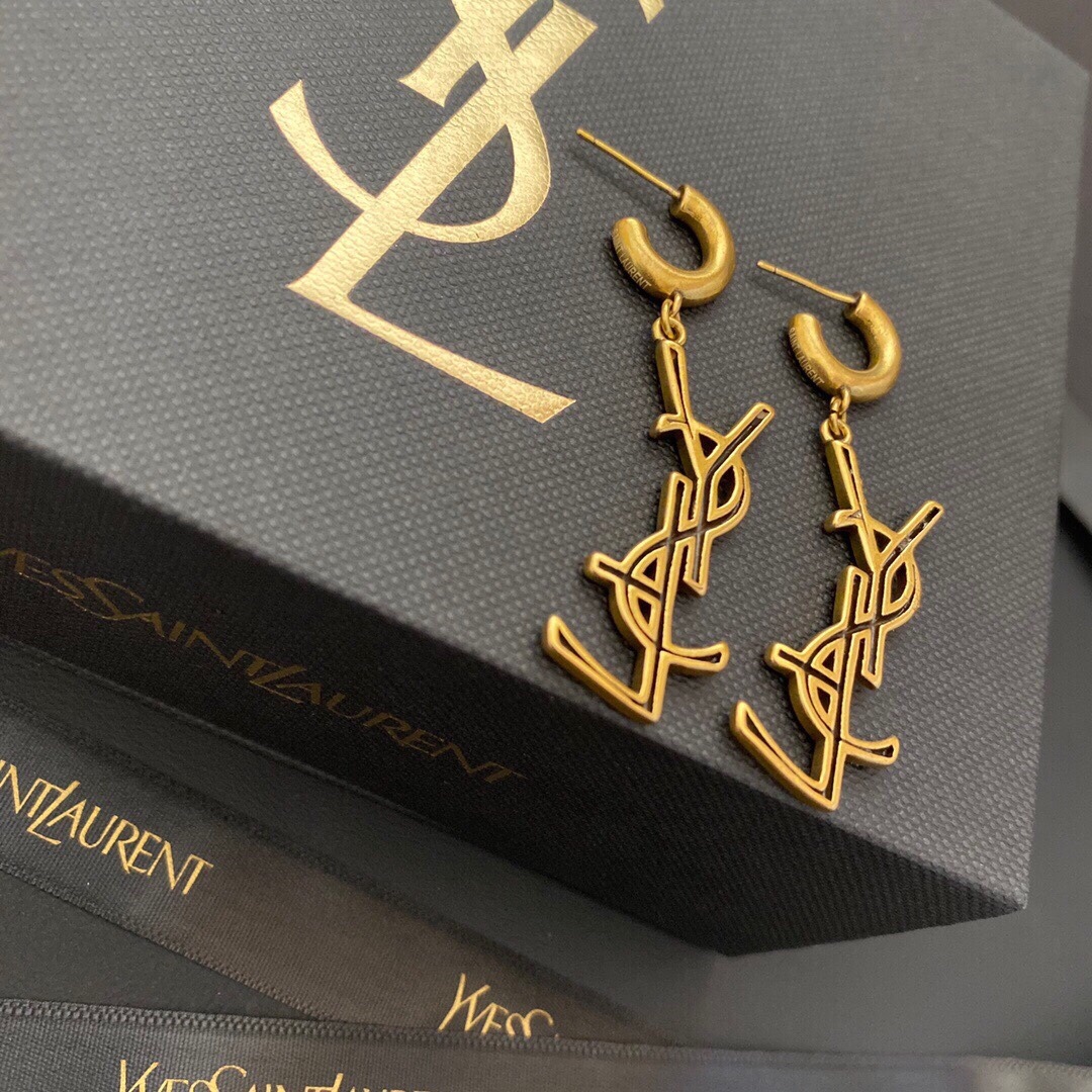 SAINT LAURENT GOLD EARRINGS