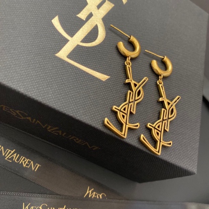 SAINT LAURENT GOLD EARRINGS