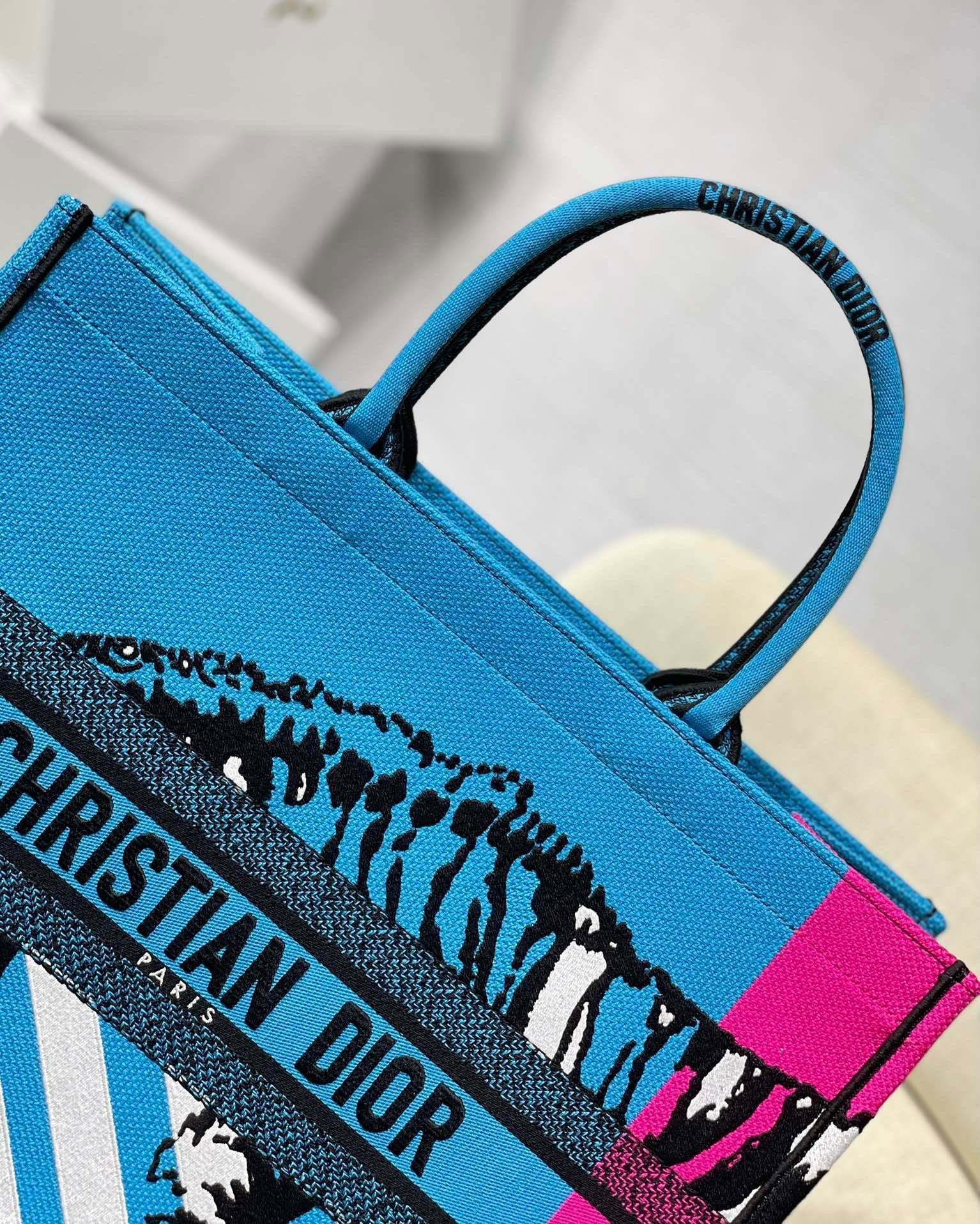 DI Large Book Tote Blue And Pink, For Women, Women’s Handbags 16.5in/42cm CD