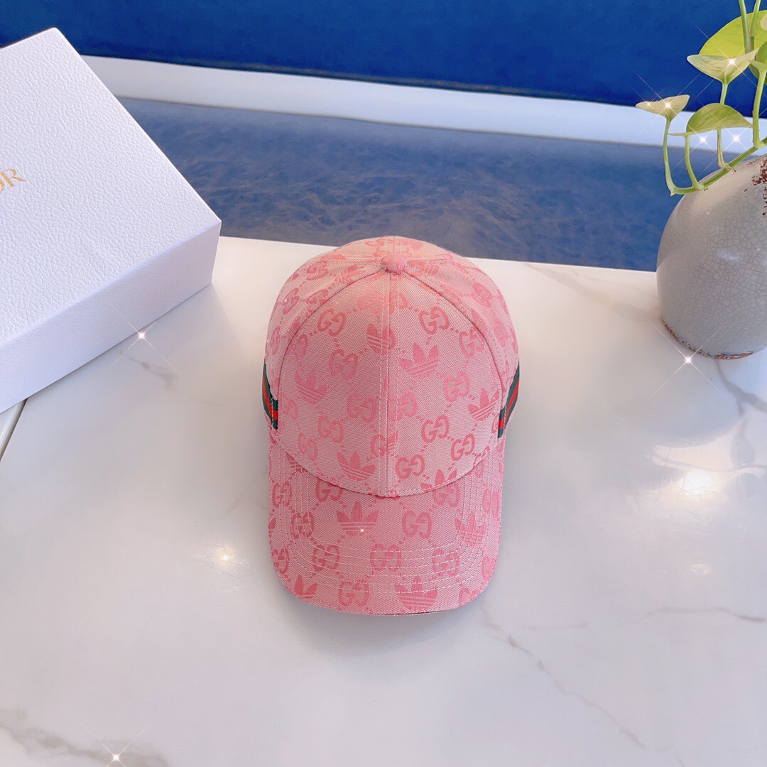 GG X ADIDAS BASEBALL CAP HAT PINK