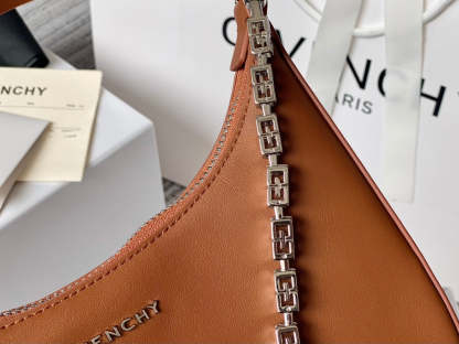 gv Small Moon Cut Out Bag Caramel Brown For Women, Handbags, Shoulder Bags 9.8in/25cm GVC