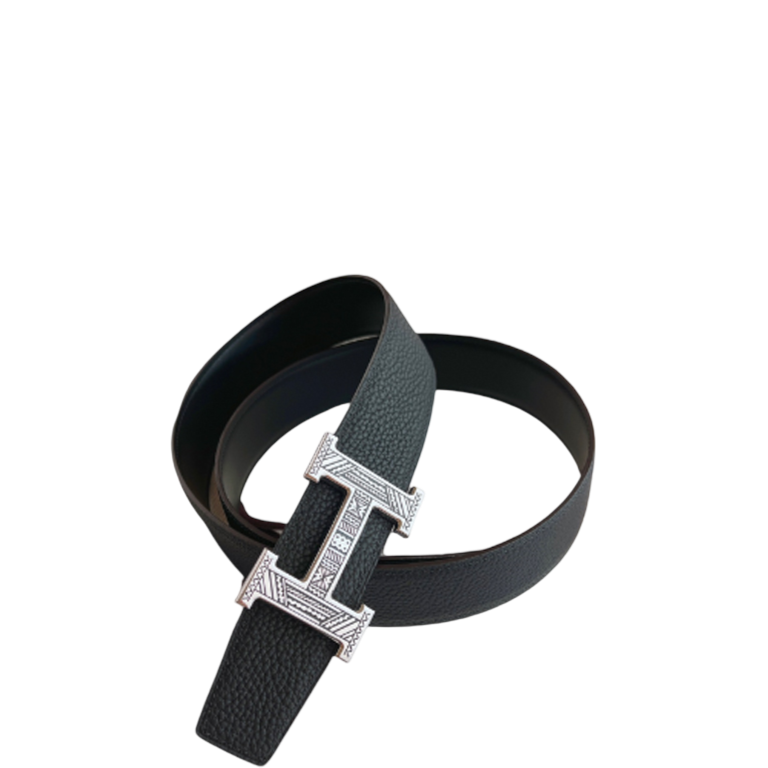 HM TOUAREG LEATHER BELT BLACK 38MM