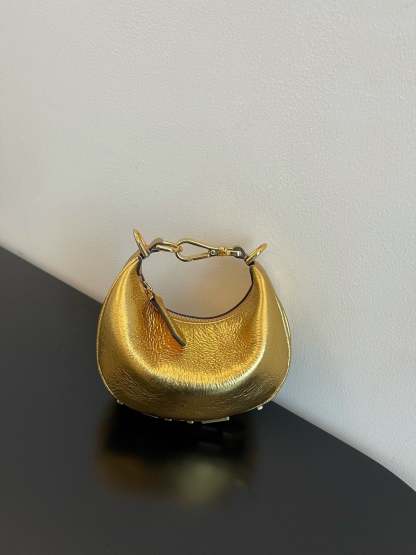 FI Nano FIgraphy Gold For Women, Women&#8217;s HandBags 6.7in/17cm FF 7AS089