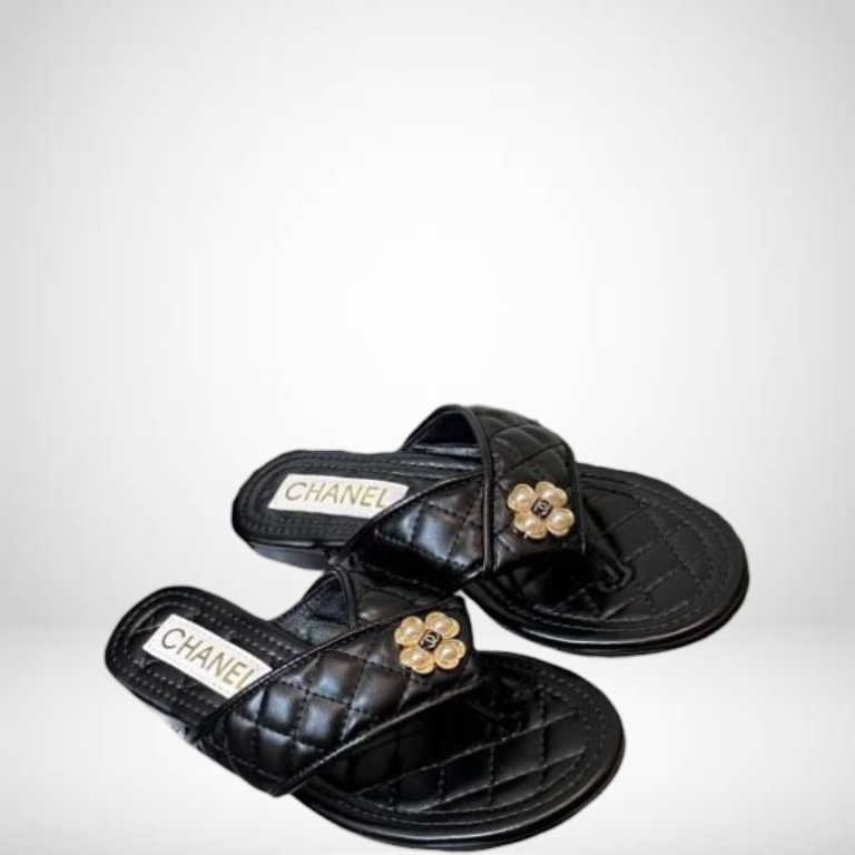 SANDAL CHL FLIP FLOP SANDALS QUILTED BLACK
