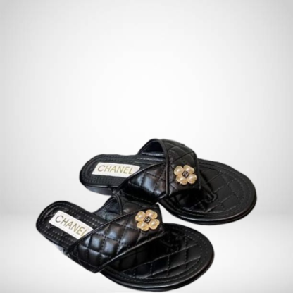 SANDAL CHL FLIP FLOP SANDALS QUILTED BLACK