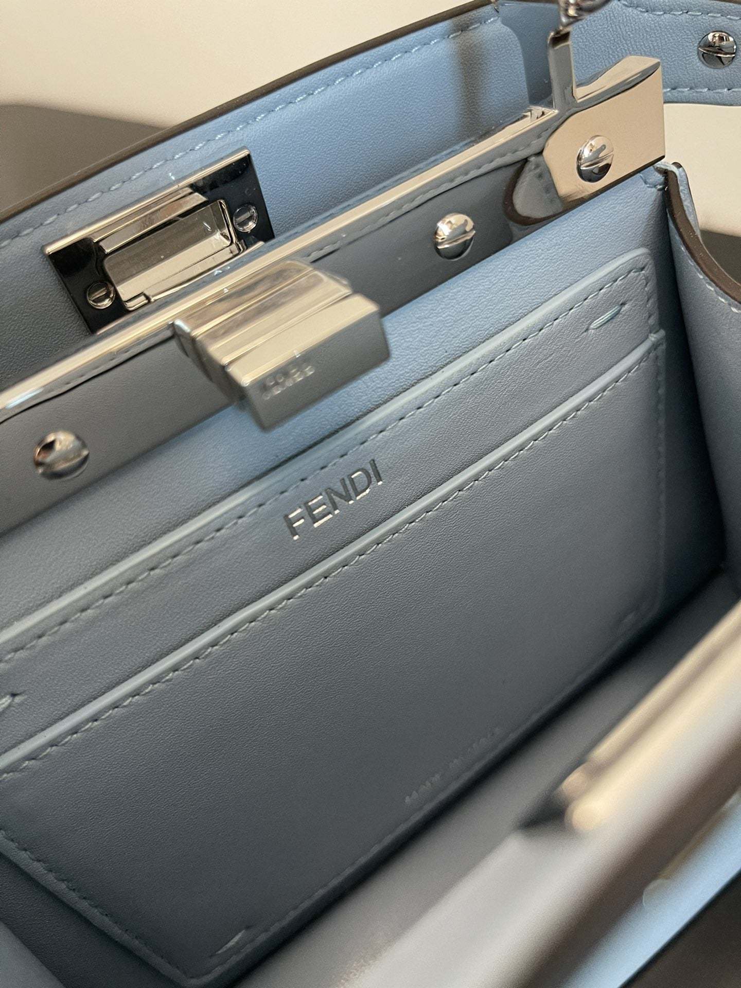 FI Peekaboo ISeeU Petite Light Blue Small Bag For Woman 20cm/8in