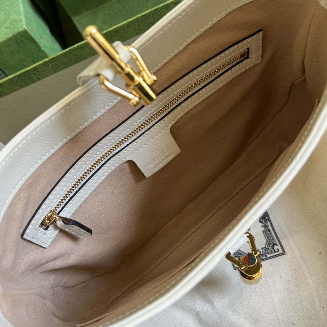 gg Jackie 1961 Small Shoulder Bag Beige And Ebony gg Supreme Canvas For Women 11in/28cm 636706 HUHHG 9794