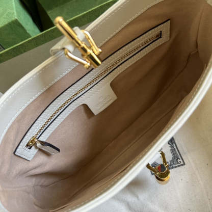 gg Jackie 1961 Small Shoulder Bag Beige And Ebony gg Supreme Canvas For Women 11in/28cm 636706 HUHHG 9794