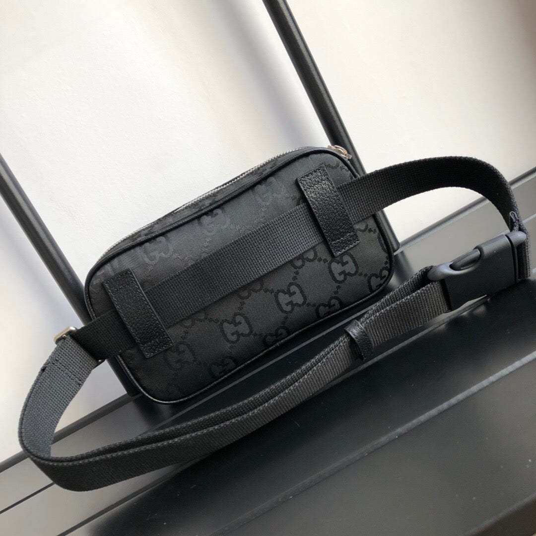 gg Off The Grid Belt Bag Black gg ECONYL® For Men  9.5in/24cm gg 631341 H9HBN 1000