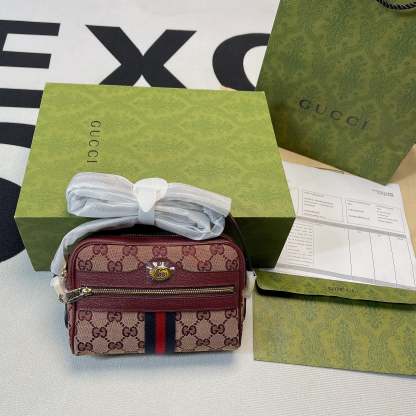 gg Ophidia Mini gg Bag Beige And Burgundy gg Supreme Canvas For Women  7in/17.5cm gg 517350-9Y9MS-9864