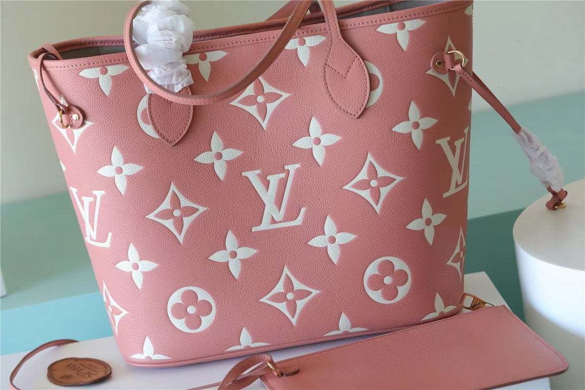LUV MONOGRAM EMPREINTE PINK NEVERFULL MM FOR WOMEN 12.2IN/31CM