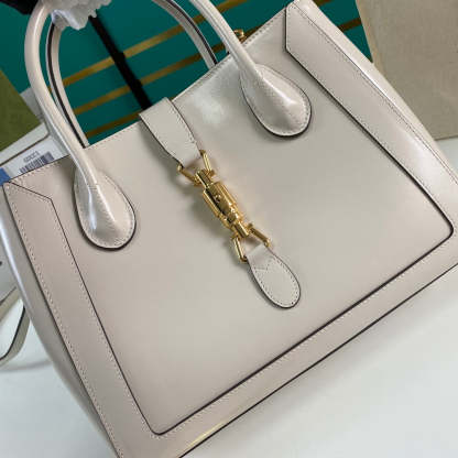 gg Jackie 1961 Medium Tote Bag White For Women 12in/30cm 649016 0YK0G 9022