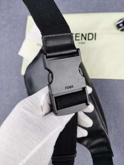 FI Little Monster Belt Bag Black/Yellow For Men, Men’s Bags 7.9in/20cm FF