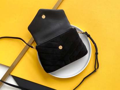 YSSL Loulou Toy Strap Bag With Gold Hardware For Women 7.8in/20cm YSL 6784011U8271000