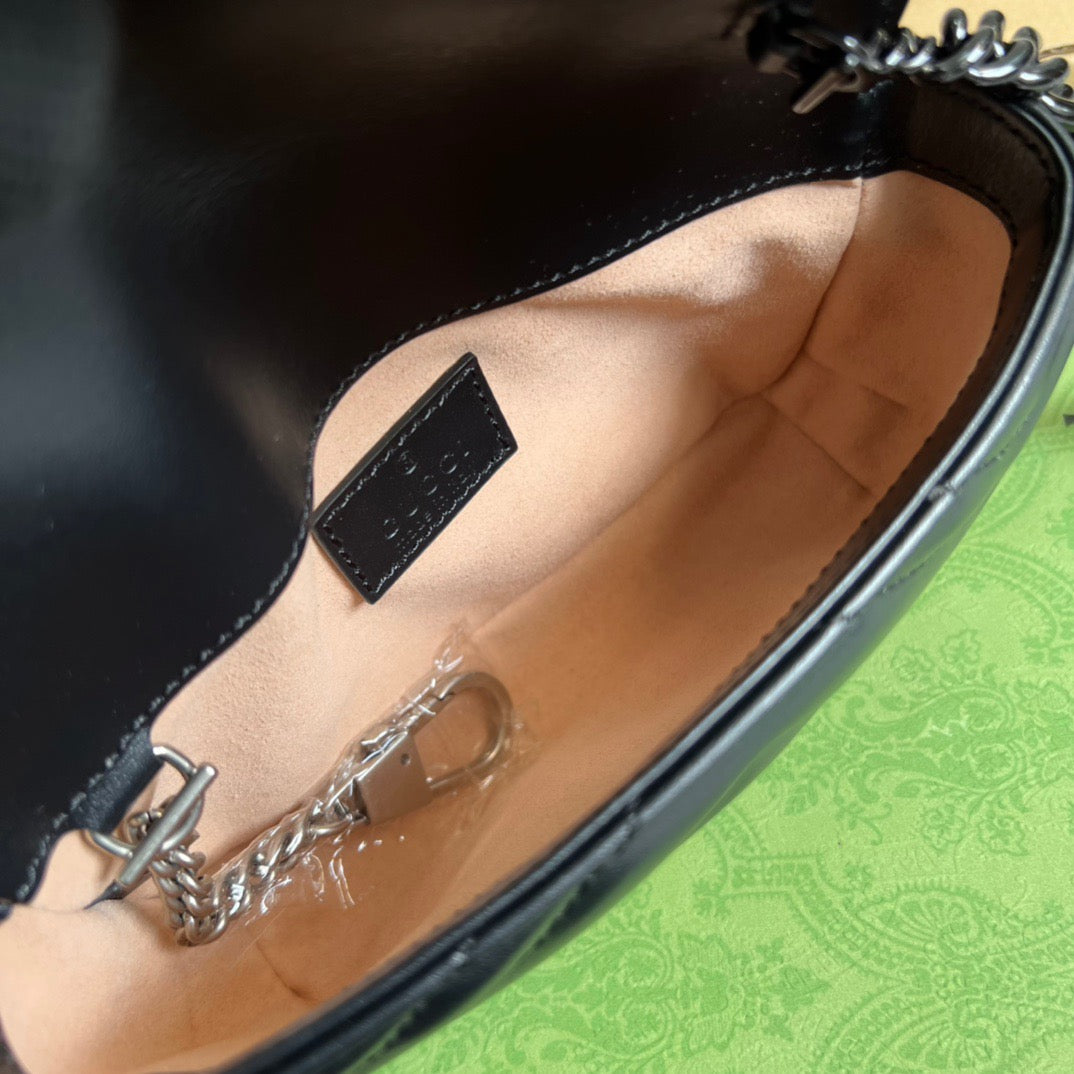 gg Marmont Super Mini Bag Black For Women, Women’s Bags 6.2in/17cm gg