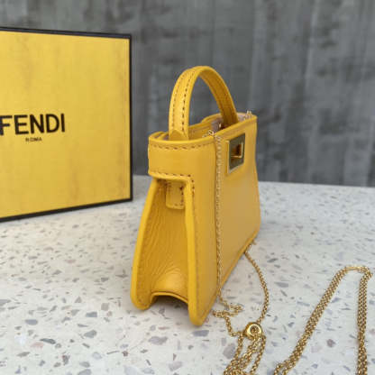 FI Nano Peekaboo Charm Crossbody Yellow Bag For Woman 12cm/4.5in