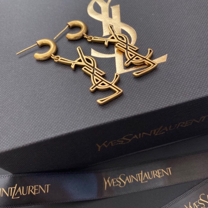 SAINT LAURENT GOLD EARRINGS