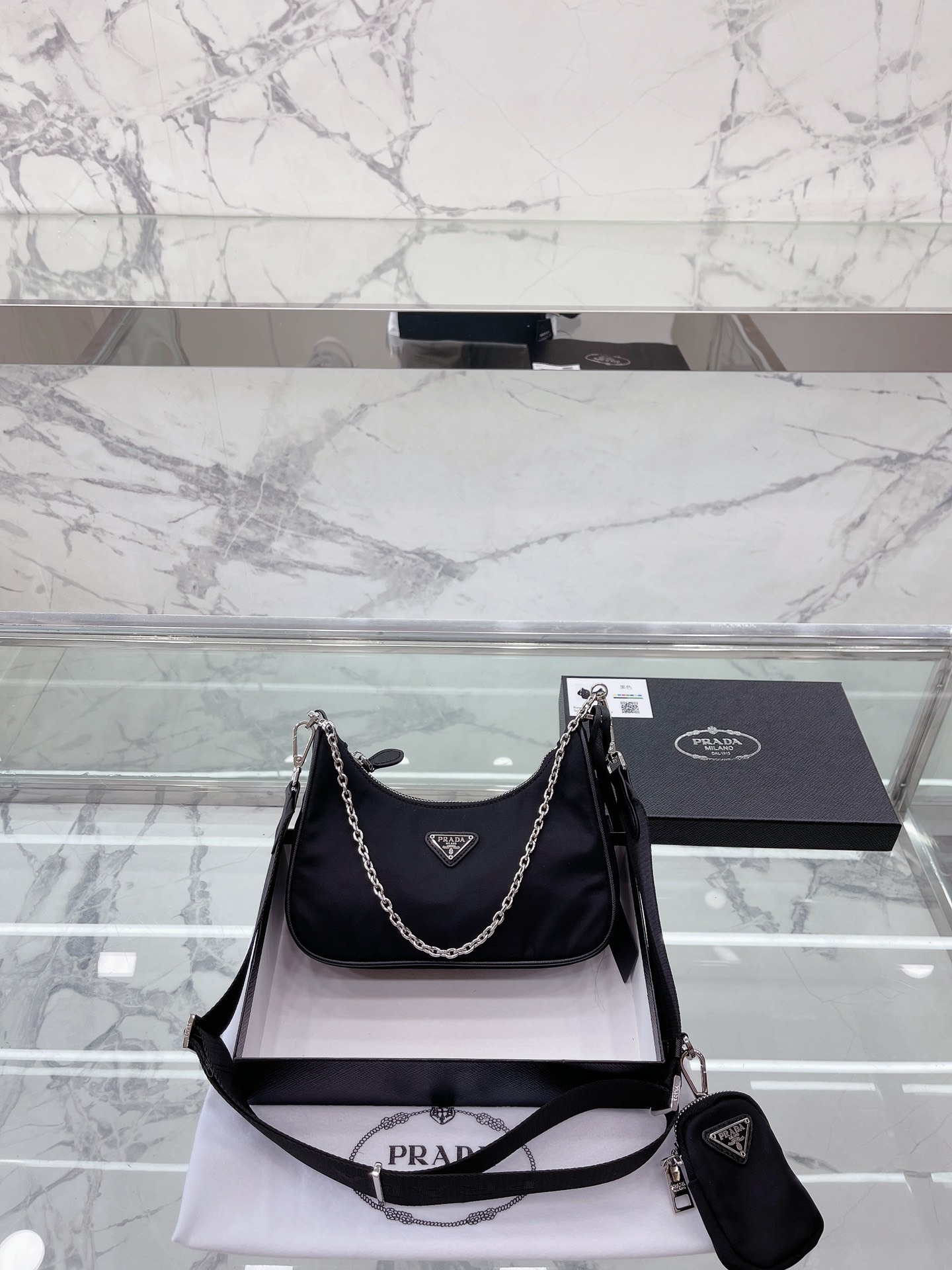 PR RE-EDITION 2000 RE-NYLON SHOULDER BAG 1BH046R064F0002VW11