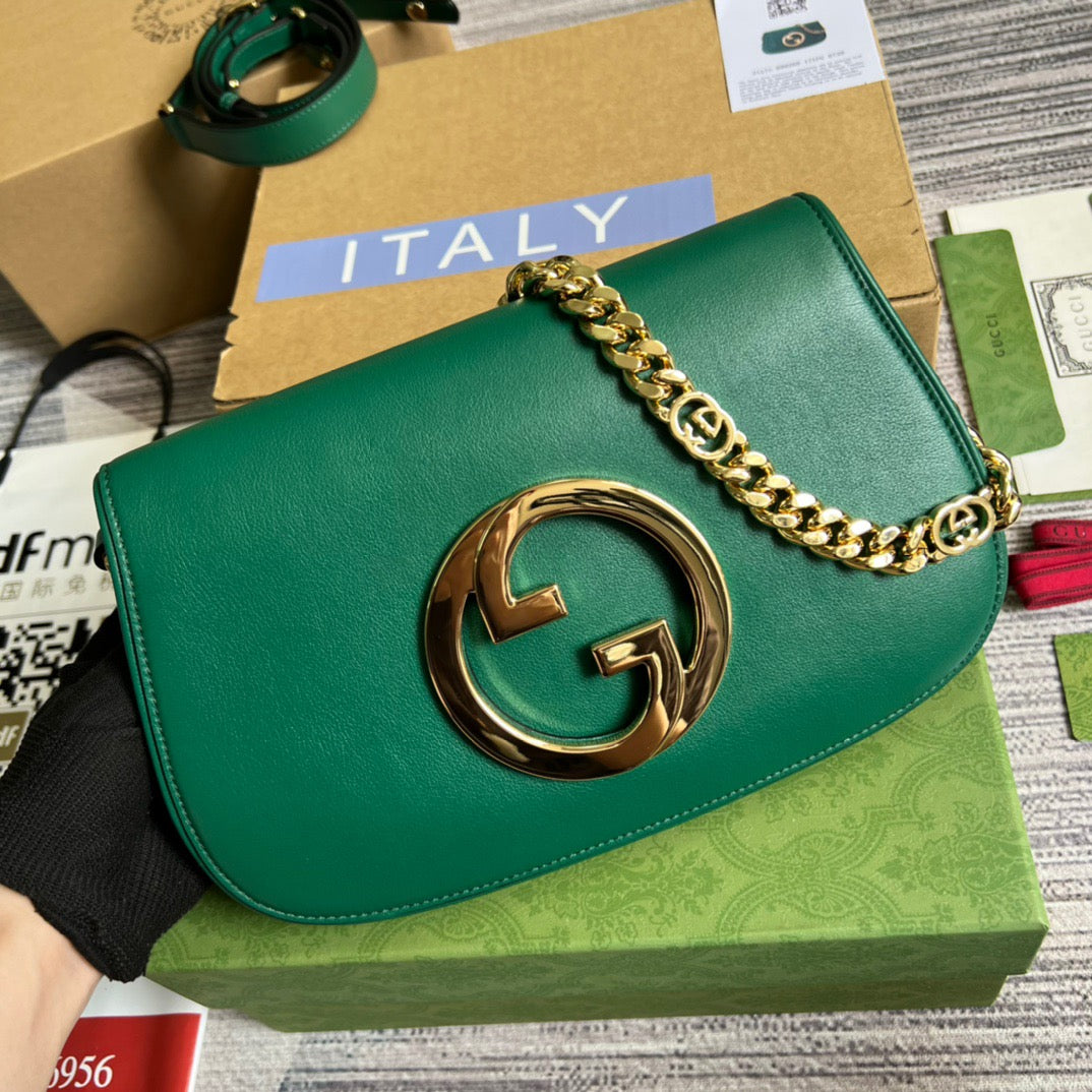 gg Blondie Shoulder Bag Green For Women, Women&#8217;s Bags 11in/28cm gg‎