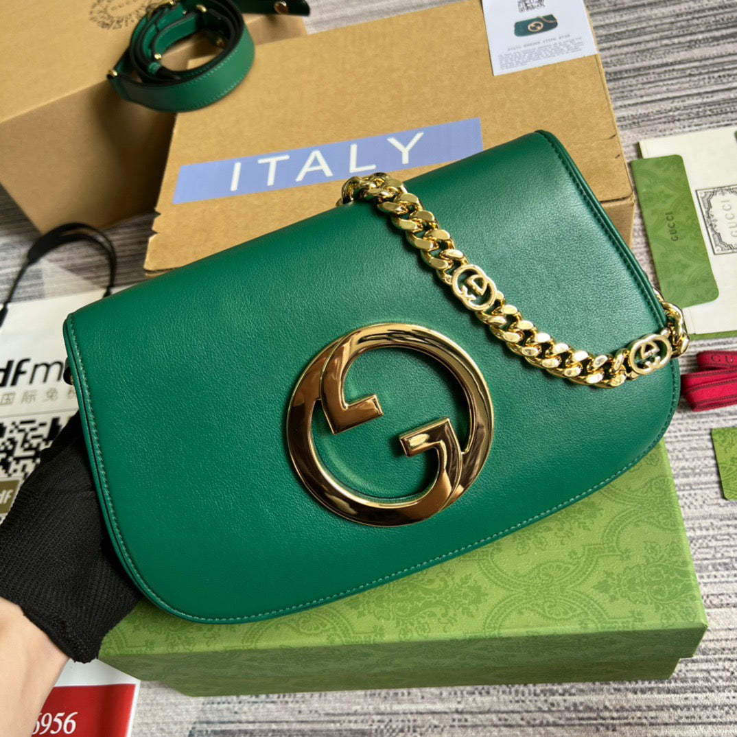 gg Blondie Shoulder Bag Green For Women, Women&#8217;s Bags 11in/28cm gg‎