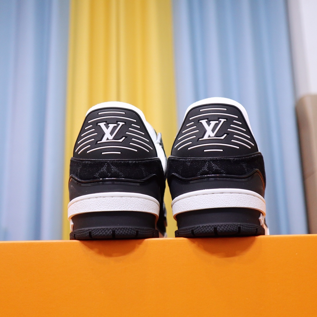 LUV TRAINER SNEAKER MIX OF MATERIALS BLACK/WHITE