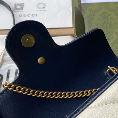 gg Marmont Super Mini Bag White For Women 6in/16cm gg