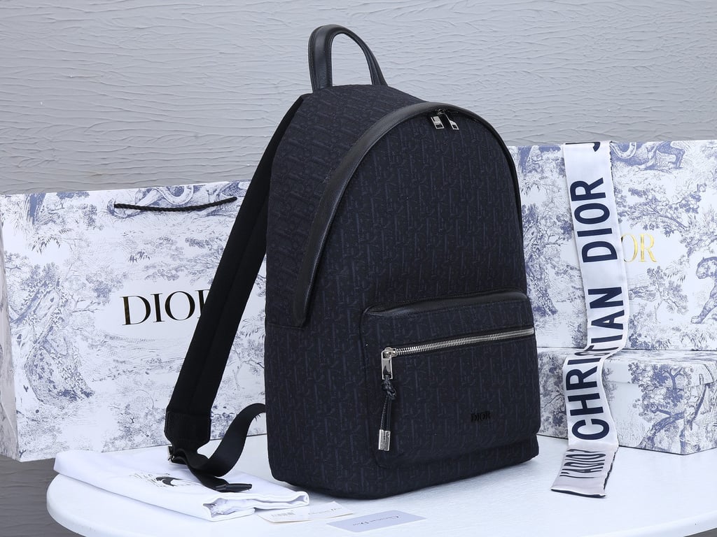 DIR BLACK 40CM RIDER OBLIQUE JACQUARD BACKPACK