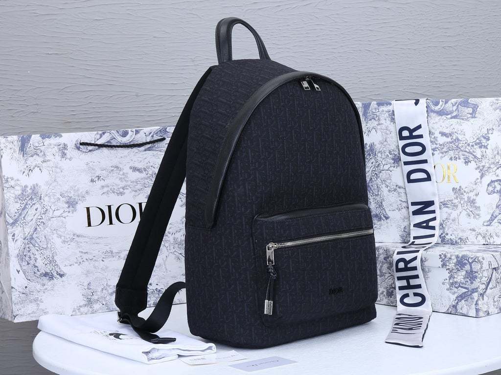 DIR BLACK 40CM RIDER OBLIQUE JACQUARD BACKPACK