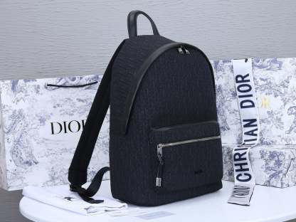 DIR BLACK 40CM RIDER OBLIQUE JACQUARD BACKPACK