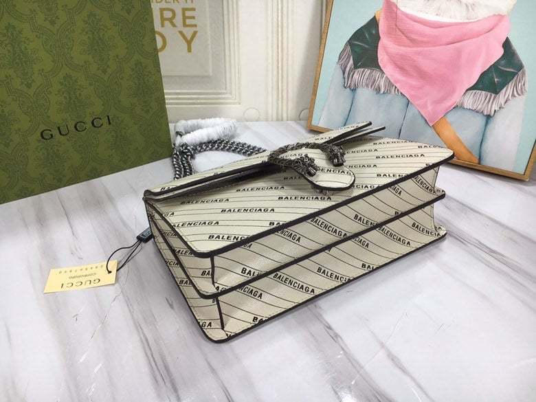 GG X BALENCIAGA THE HACKER PROJECT SMALL DIONYSUS BAG WHITE 28CM