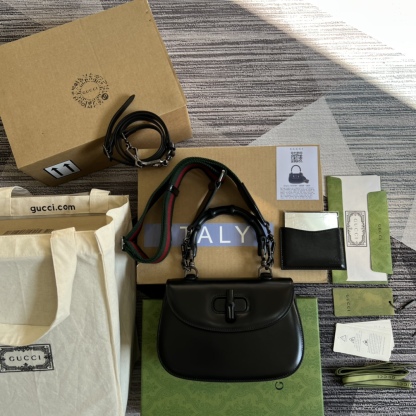 GG Bamboo 1947 small top handle bag  675797 10ODP 1060