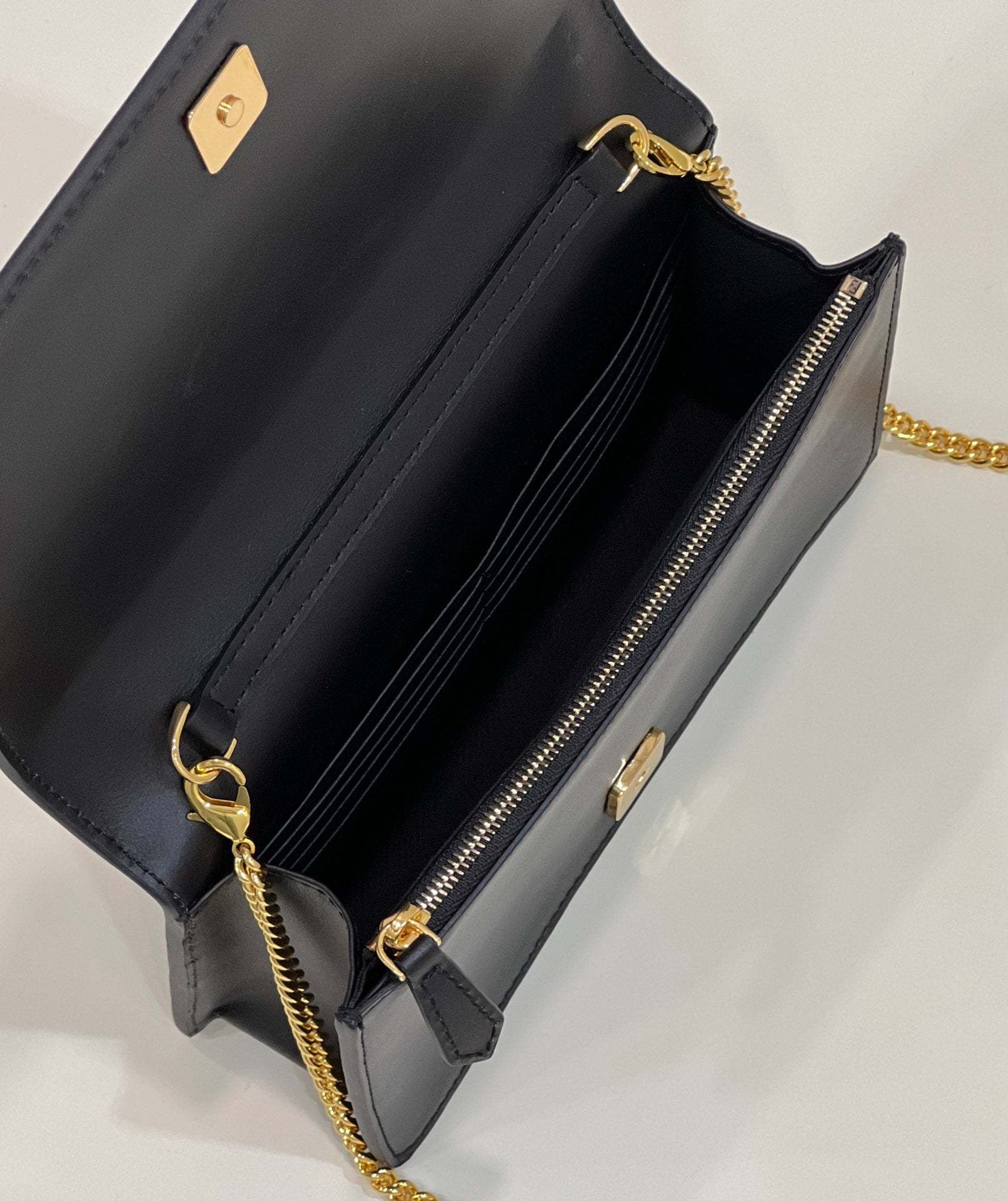 FI Wallet On Chain Mini Black Bag For Woman 13.5cm/5.5in