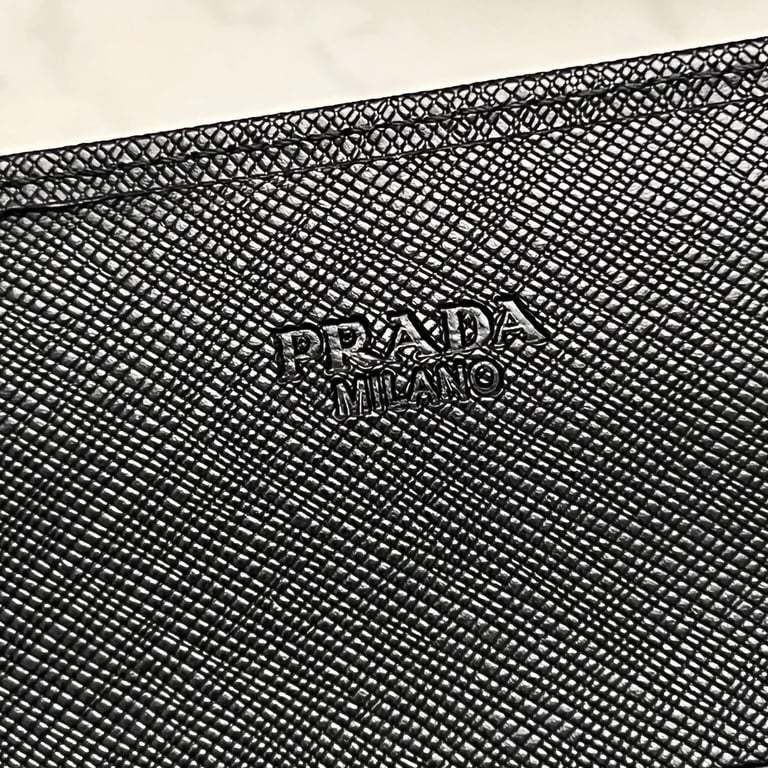 PR SAFFIANO LEATHER FLAP LONG WALLET BLACK AND GOLD 19CM 1MH132 ZLP F061H