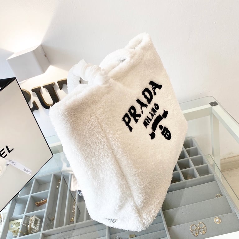 PR TERRY TOTE BAG WHITE 41CM