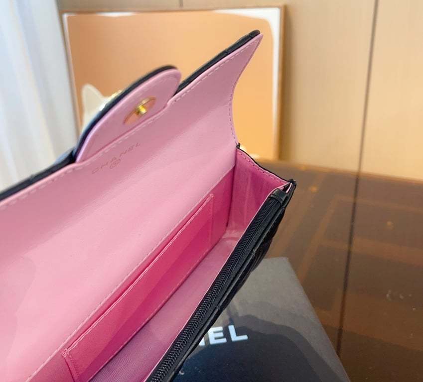 CHL MINI FLAP BAG WITH TOP HANDLE 19CM BLACK AS2431