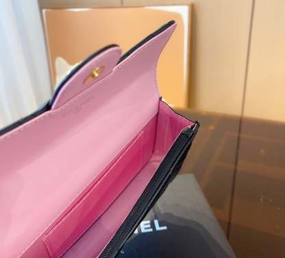 CHL MINI FLAP BAG WITH TOP HANDLE 19CM BLACK AS2431