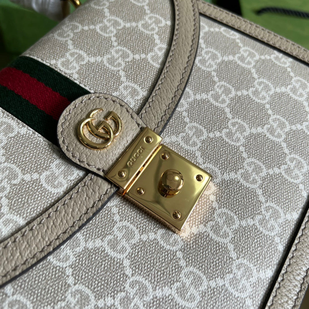gg Ophidia Small gg Top Handle Bag Beige For Women, Women&#8217;s Bags 9.8in/25cm gg ‎651055 UULAG 9682