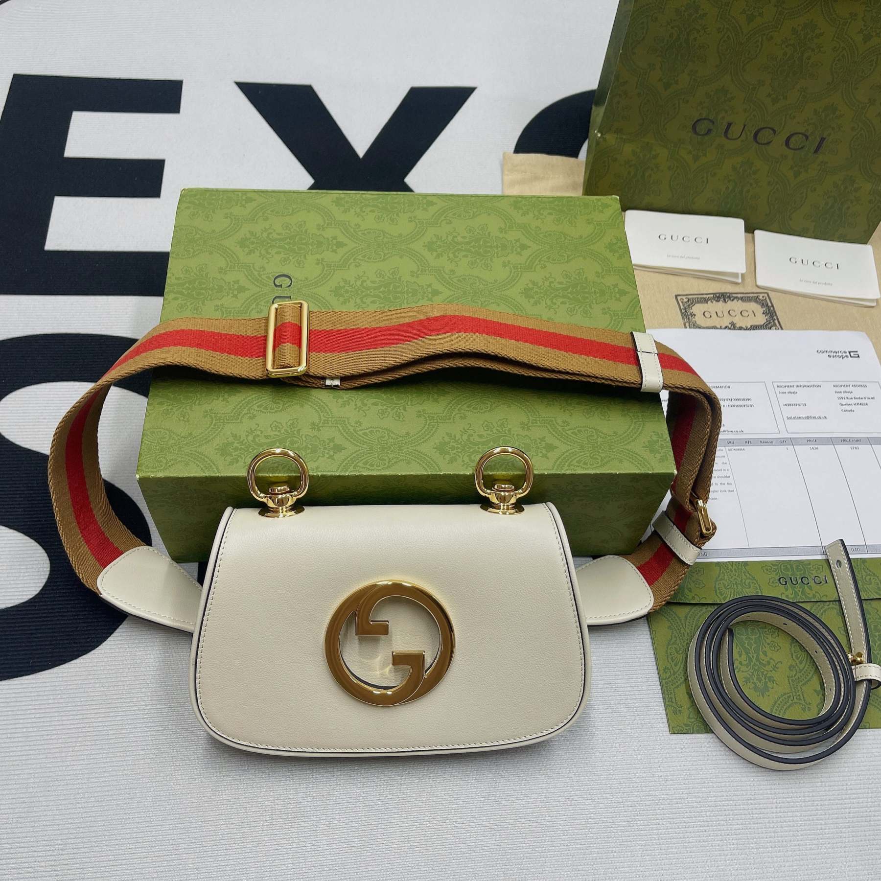 gg Blondie Mini Bag White For Women, Women’s Bags 8.7in/22cm gg‎ ‎698643 UXXAG 9161