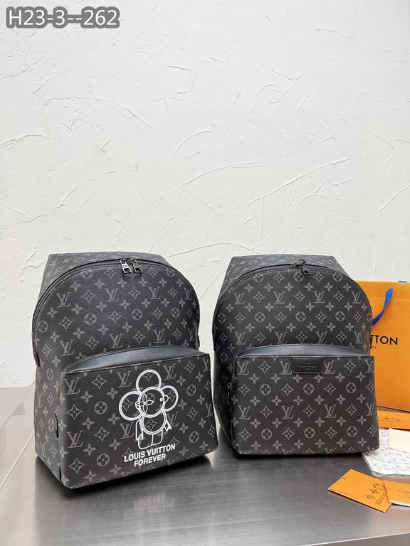 LUV 37CM BLACK MONOGRAM ECLIPSE DISCOVERY BACKPACK PM M43186
